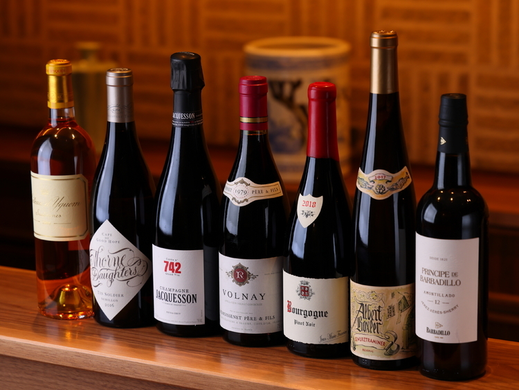 桃仙閣東京で提供されるグローバルなワイン