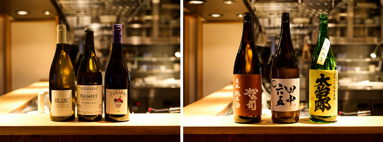 ごらくのワインと日本酒