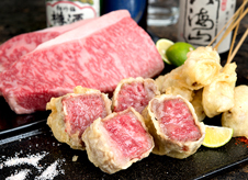 旨味を閉じ込めサクッと揚げた「肉の天ぷら」が味わえる【勝天-KYOTO GATTEN】／京都・先斗町