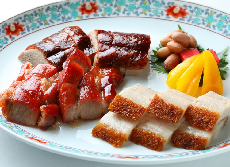 広東料理の三大焼物を一皿に『焼物 前菜三種盛り合わせ』