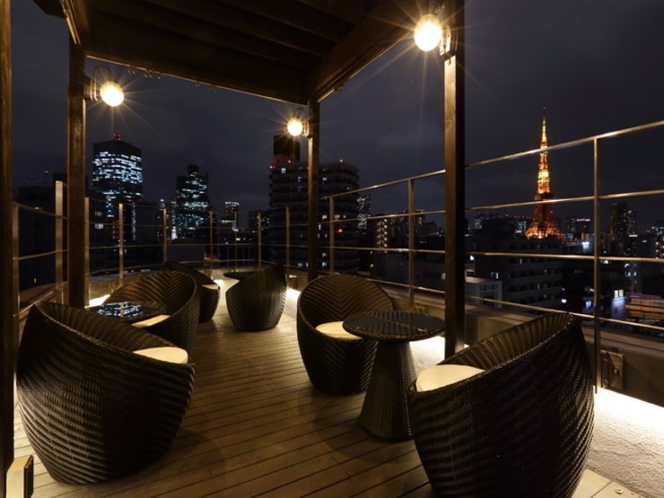 東京タワーと夜景を眺める極上の眺望