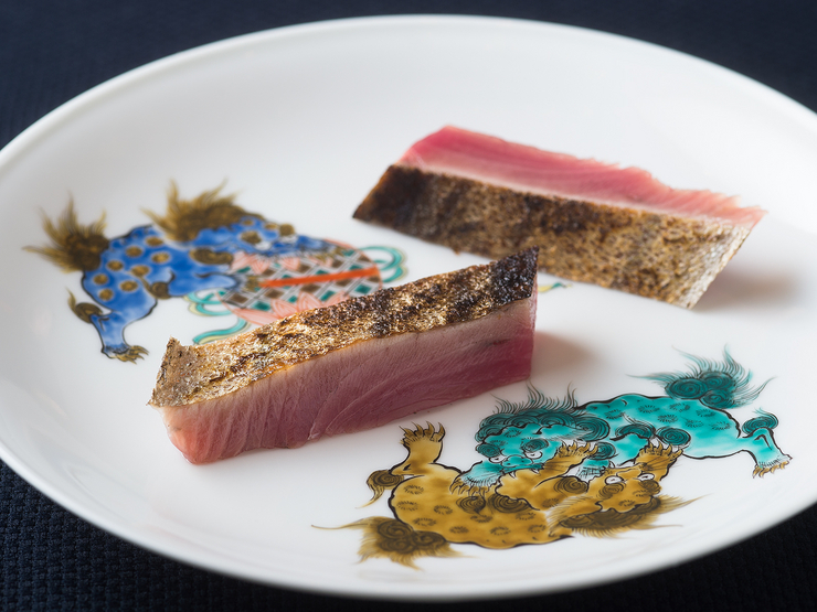 日本料理　龍吟の“海の幸”二皿の龍吟仕立て