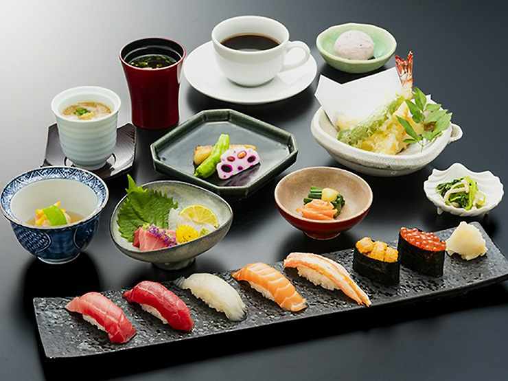 京都千両のランチ_おまかせ鮨セット万両