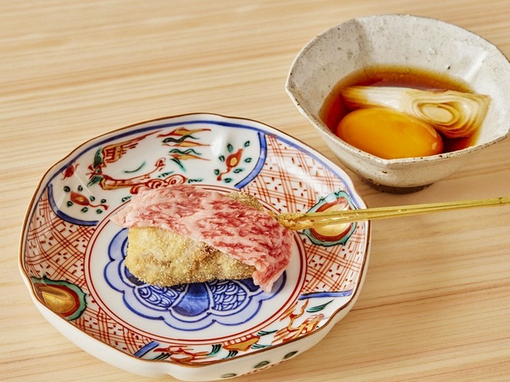 串揚げ　なかや　東麻布の和牛すきやき串