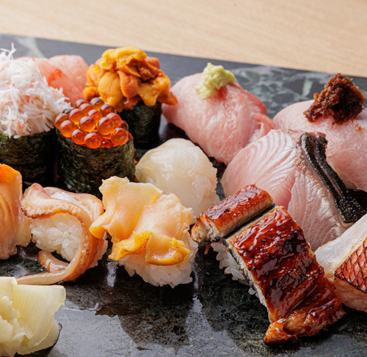 MINAMI sushi OSAKAの本日の寿司会席の一例