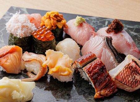 MINAMI sushi OSAKAの本日の寿司会席の一例