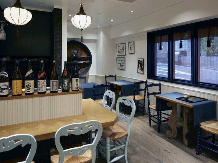 日本×フランスがコンセプトの店内