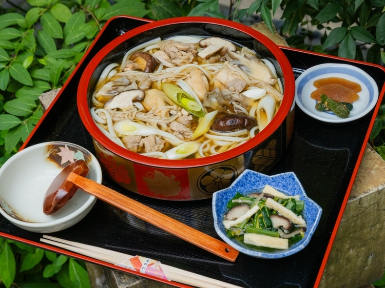 『奈良の大和肉鶏の味噌漬け鶏南蛮 葛うどん』