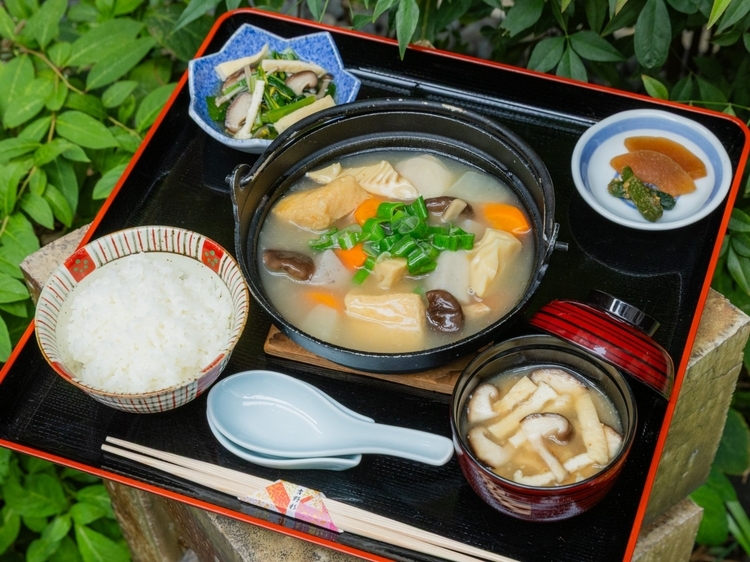 『吉野の田舎あげと、野菜の炊き合わせ吉野本葛あんかけ』