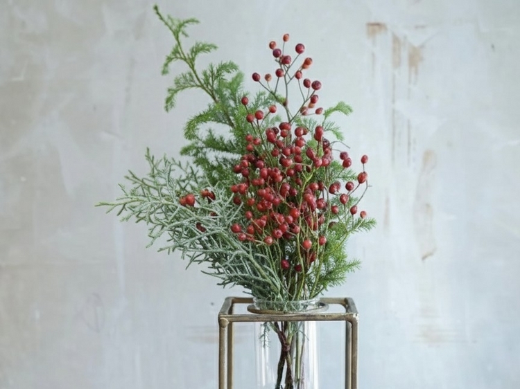 クリスマス枝ものブーケ 980円