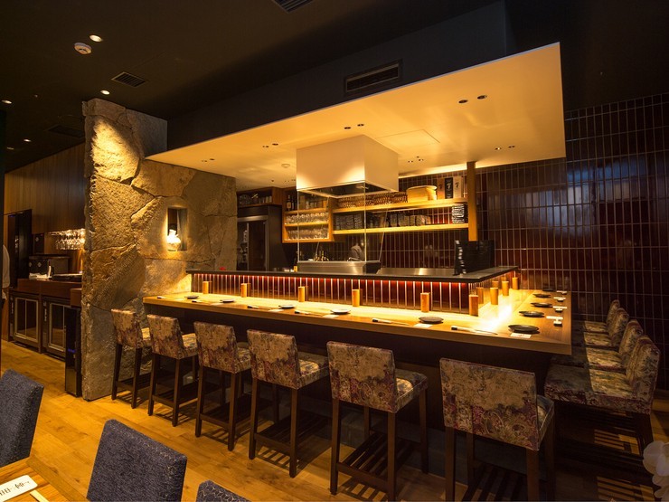 臨場感満点なカウンター席