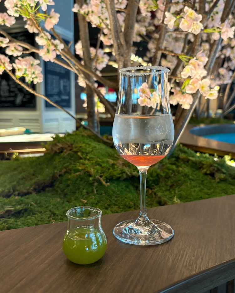 『抹茶と桜の春色ソーダ』