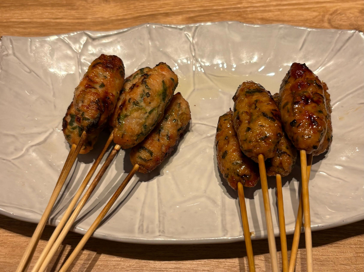 三大名物『塩ミンチ串とタレミンチ串 盛合せ』