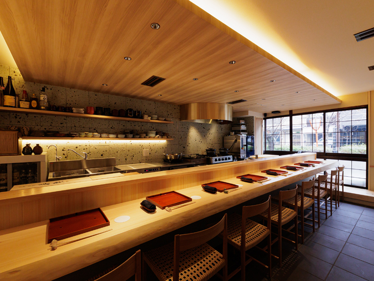 ごはん處　月かげの店内