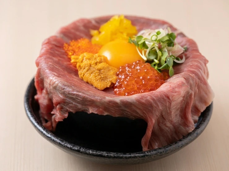 【伊達】の『牛あぶり・雲丹・いくら贅沢玉子かけご飯』