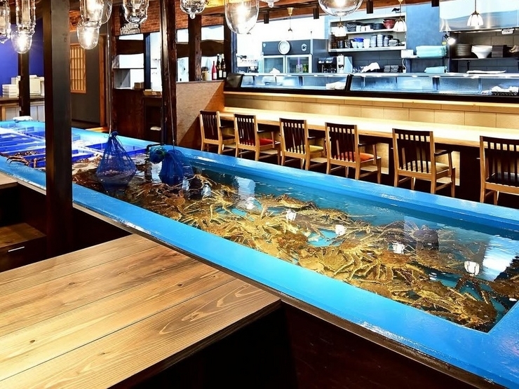 はこだて海鮮料理かに幸の店内