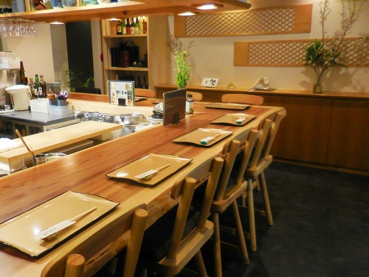 旬菜　しば田の店内
