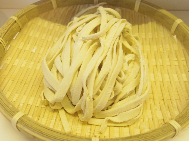 「横浜ラーメン博物館」でも展示されている元祖ラーメンの「経帯麺」のサンプル。